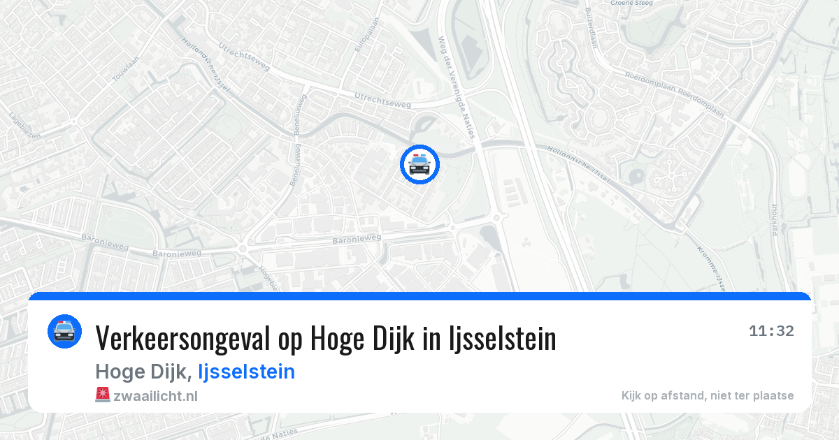 Verkeersongeval op Hoge Dijk in Ijsselstein — 28 jul 2026