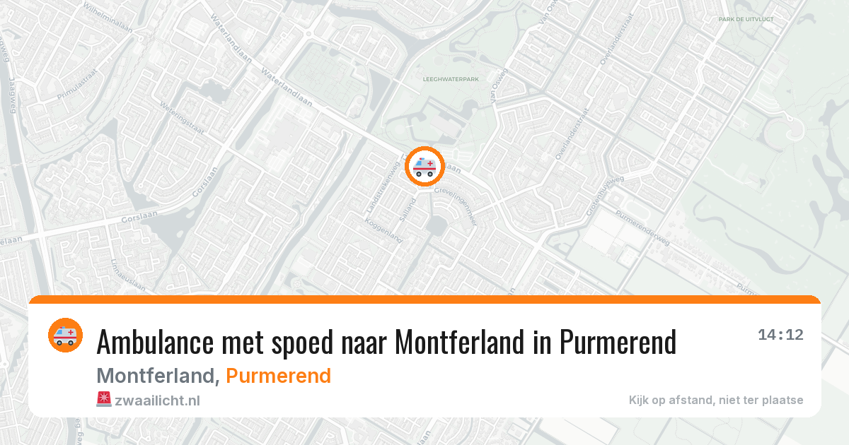 Ambulance met spoed naar Montferland in Purmerend — 13 apr 2026
