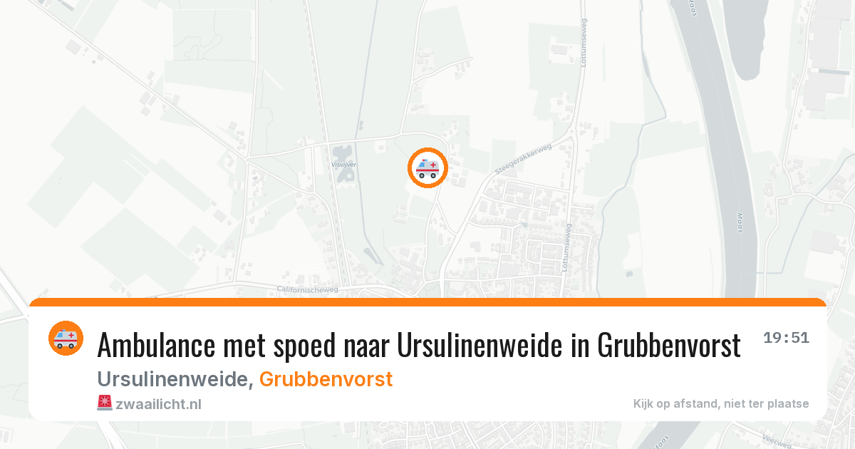 Ambulance met spoed naar Ursulinenweide in Grubbenvorst — 22 mei 2026