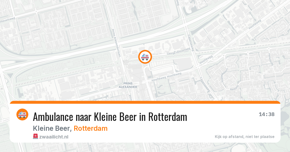 Ambulance naar Kleine Beer in Rotterdam — 11 aug 2026
