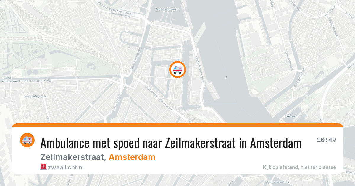 Ambulance met spoed naar Zeilmakerstraat in Amsterdam — 13 mei 2026