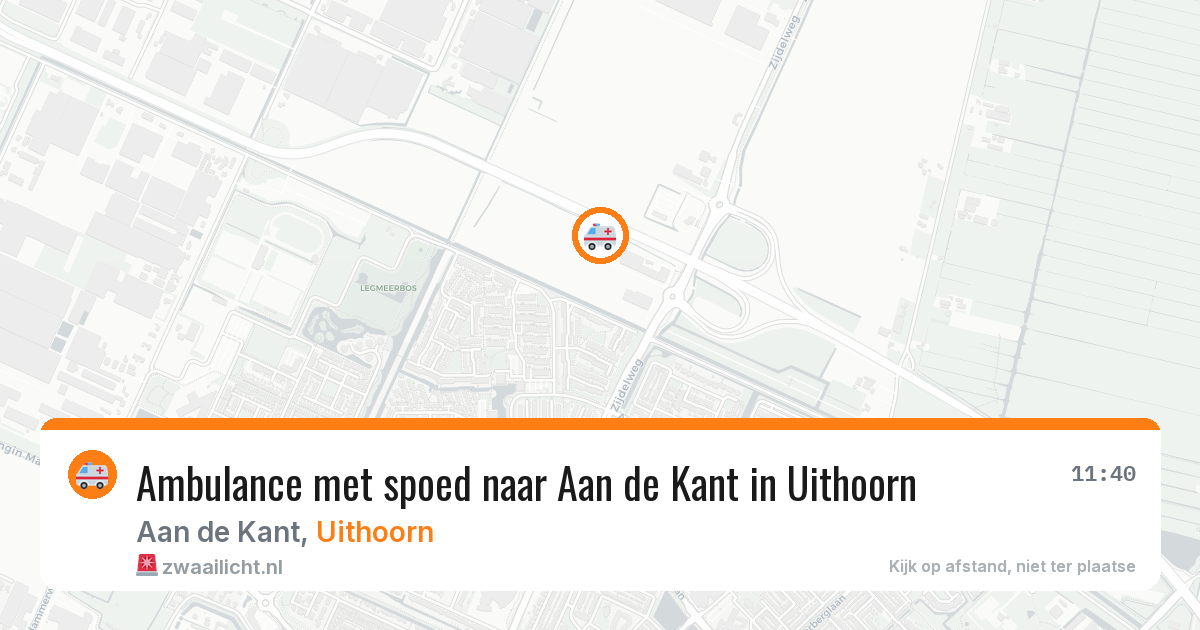 Ambulance met spoed naar Aan de Kant in Uithoorn — 13 aug 2026