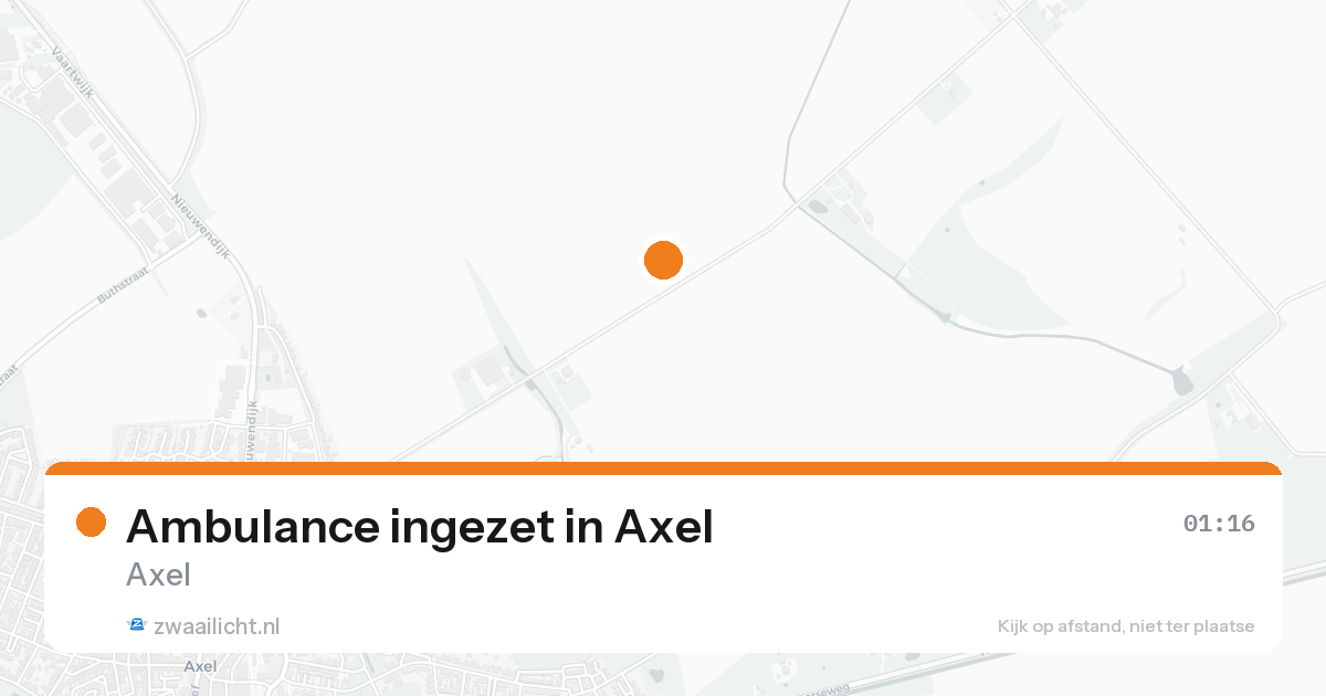 Ambulance ingezet in Axel — 13 aug 2026
