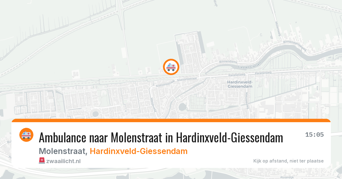 Ambulance naar Molenstraat in Hardinxveld-Giessendam — 6 jul 2026