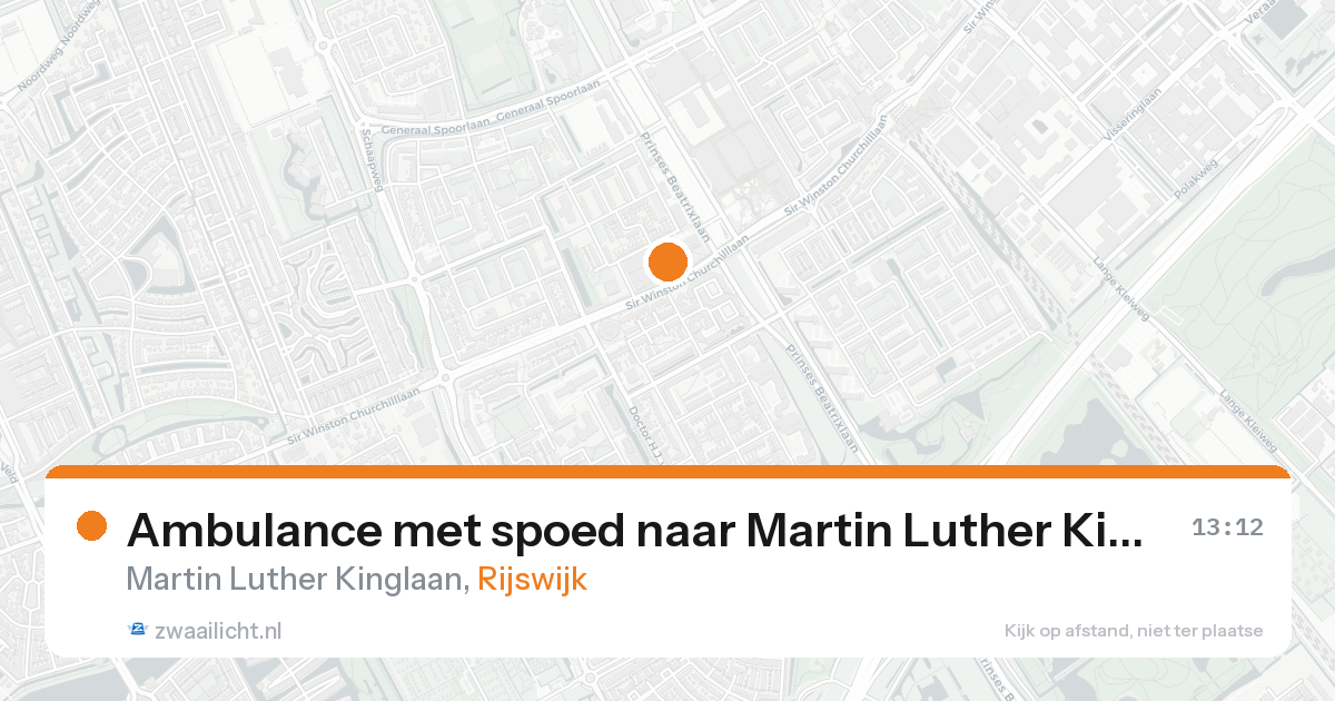 Ambulance met spoed naar Martin Luther Kinglaan in Rijswijk — 20 aug 2026