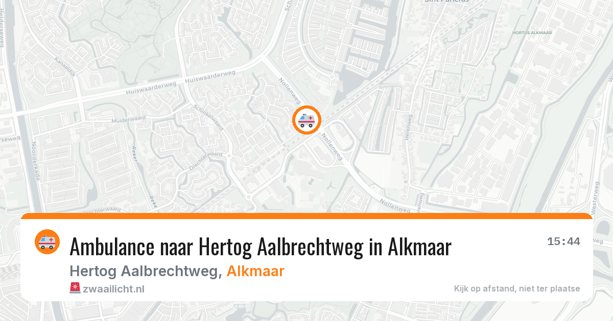 Ambulance naar Hertog Aalbrechtweg in Alkmaar — 13 aug 2026