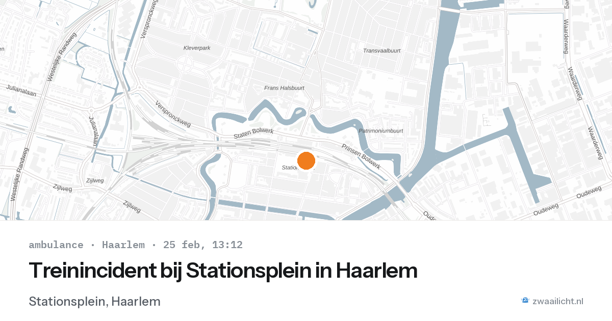 Treinincident bij Stationsplein in Haarlem — 25 feb 2026