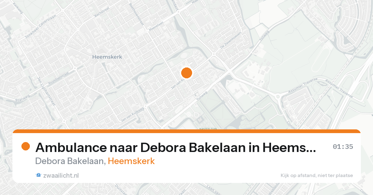 Ambulance naar Debora Bakelaan in Heemskerk — 19 aug 2026