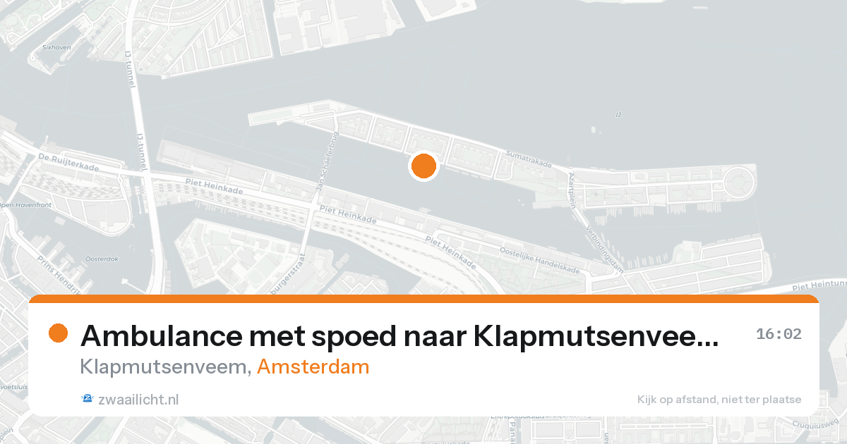 Ambulance met spoed naar Klapmutsenveem in Amsterdam — 22 aug 2026