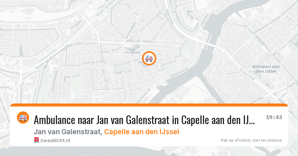 Ambulance naar Jan van Galenstraat in Capelle aan den IJssel — 7 jun 2026