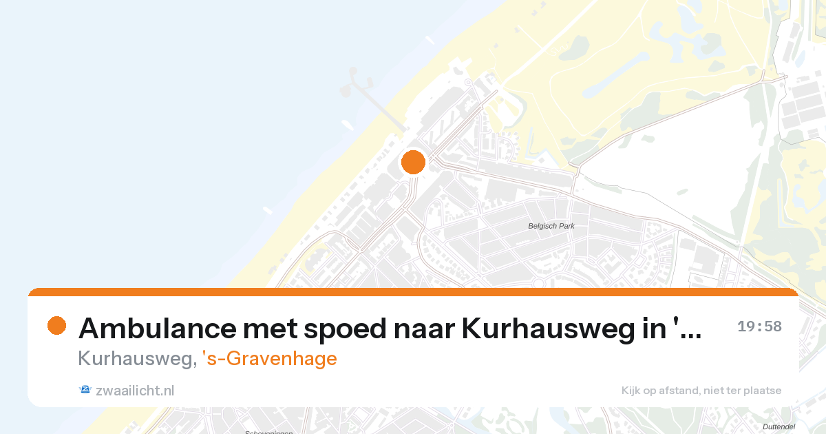 Ambulance met spoed naar Kurhausweg in 's-Gravenhage — 26 aug 2026