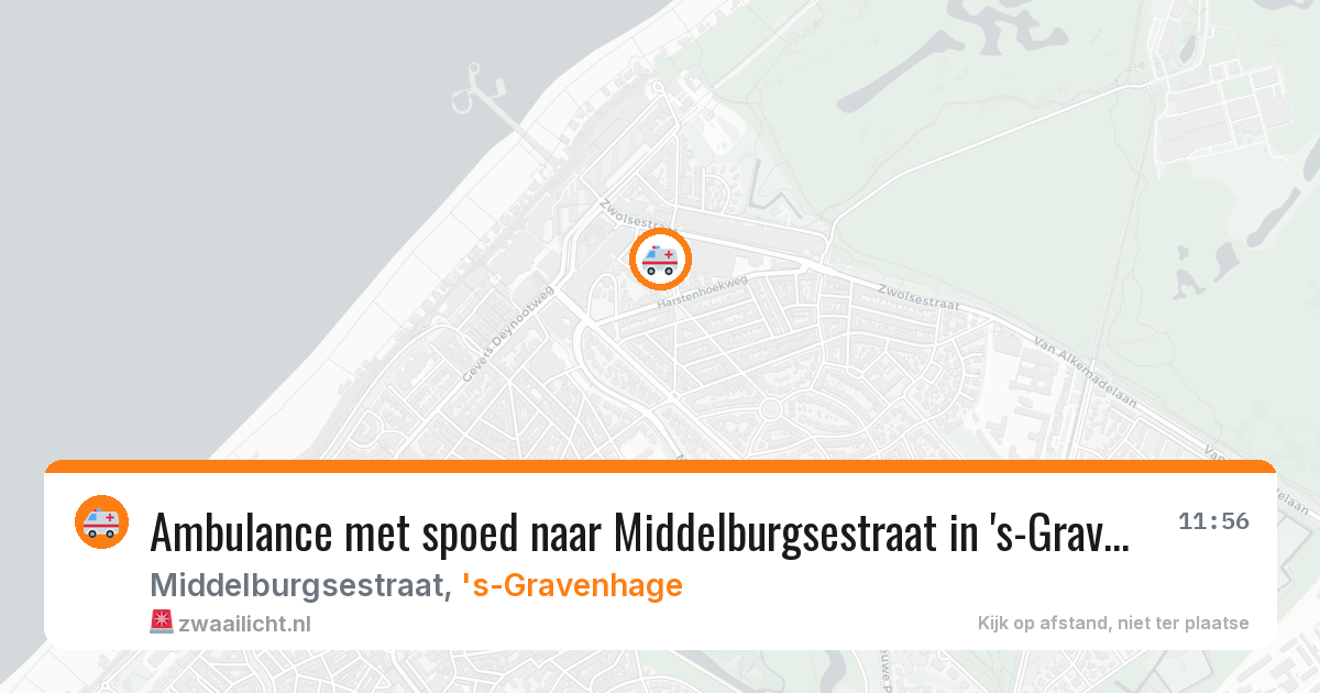 Ambulance met spoed naar Middelburgsestraat in 's-Gravenhage — 24 jun 2026