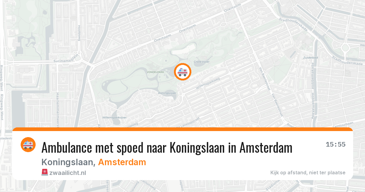 Ambulance met spoed naar Koningslaan in Amsterdam — 27 apr 2026