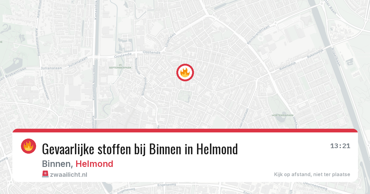 Gevaarlijke stoffen bij Binnen in Helmond — 14 mrt 2026