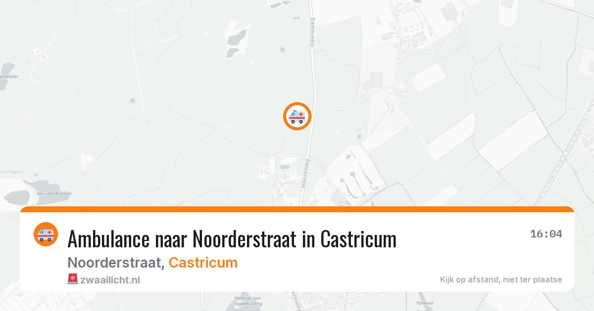 Ambulance naar Noorderstraat in Castricum — 9 jul 2026