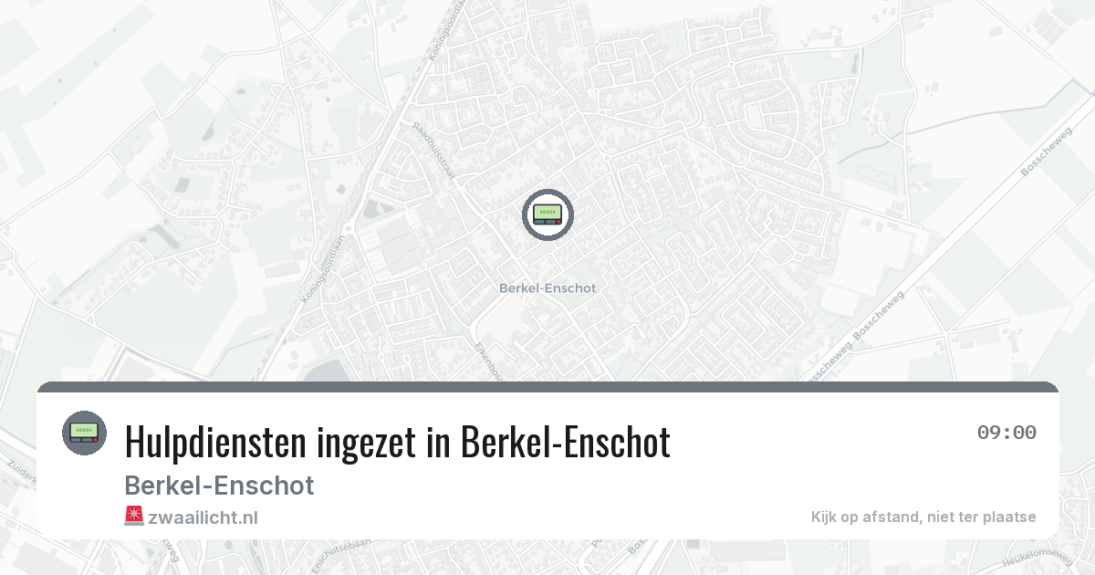 Hulpdiensten ingezet in Berkel-Enschot — 27 mei 2026 | 🚨 Zwaailicht.nl