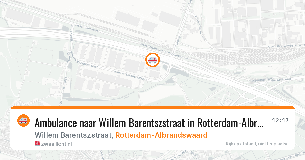 Ambulance naar Willem Barentszstraat in Rotterdam-Albrandswaard — 22 jul 2026