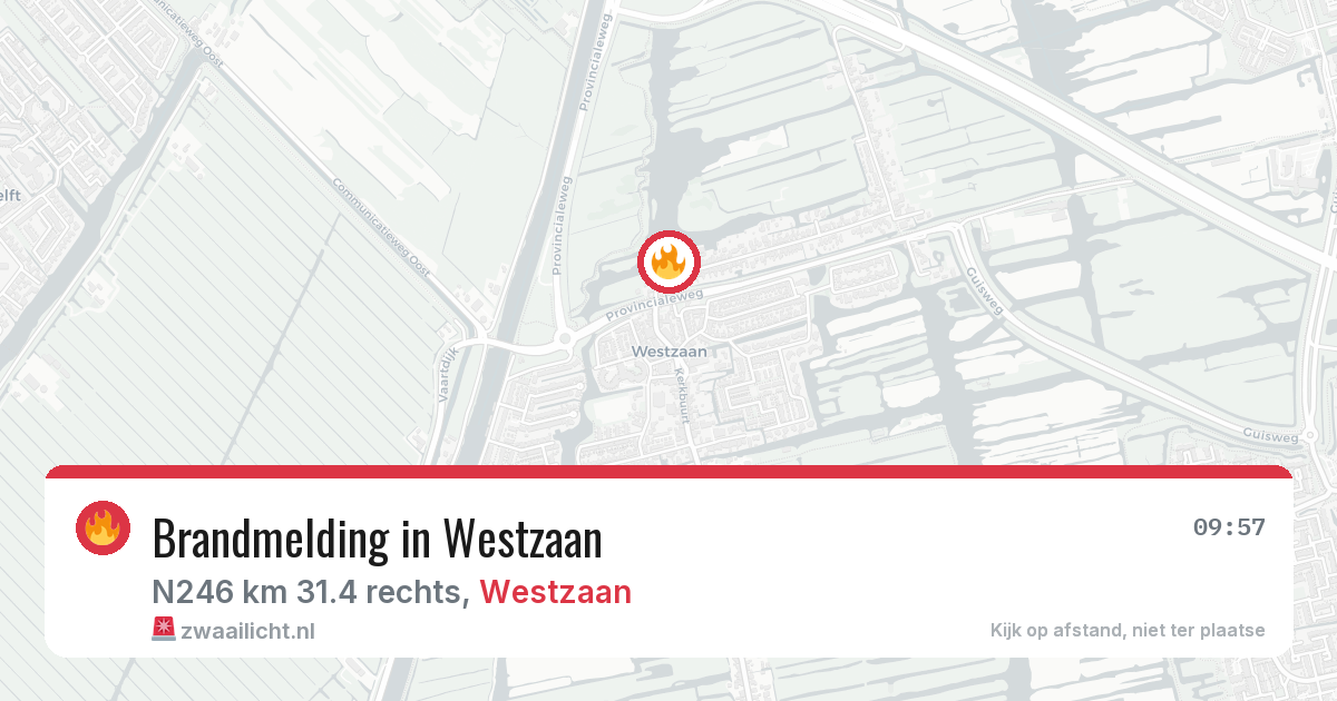 Brandmelding in Westzaan — 19 mrt 2026