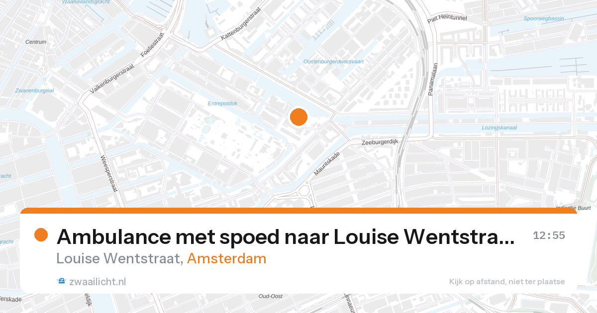Ambulance met spoed naar Louise Wentstraat in Amsterdam — 27 aug 2026