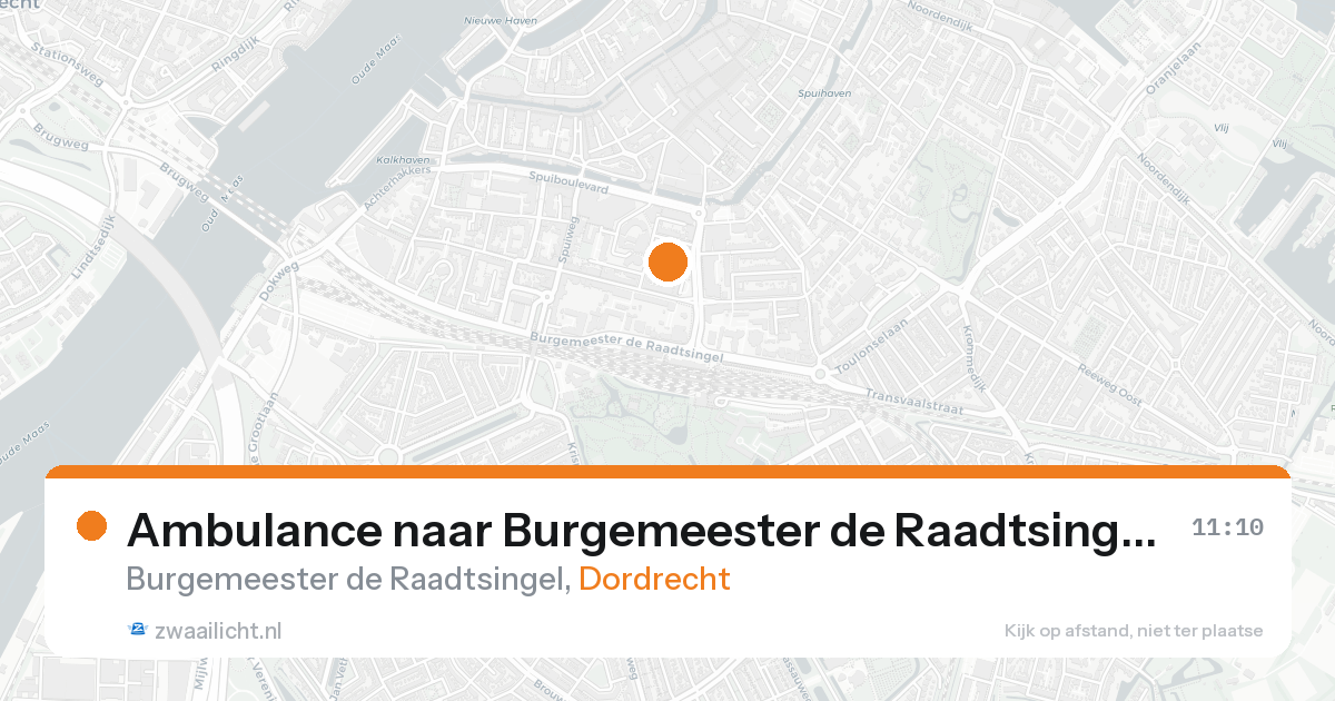 Ambulance naar Burgemeester de Raadtsingel in Dordrecht — 25 aug 2026