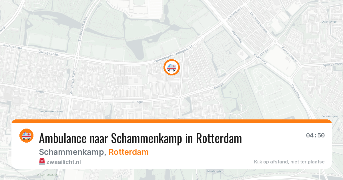Ambulance naar Schammenkamp in Rotterdam — 23 mei 2026