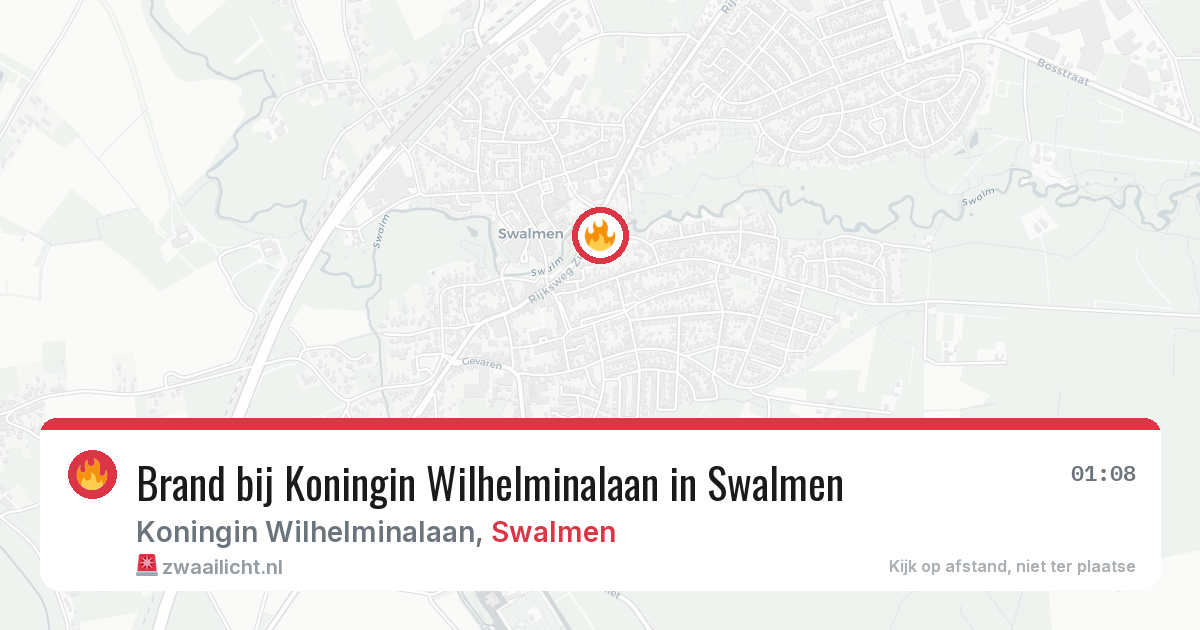 Brand bij Koningin Wilhelminalaan in Swalmen — 13 apr 2026