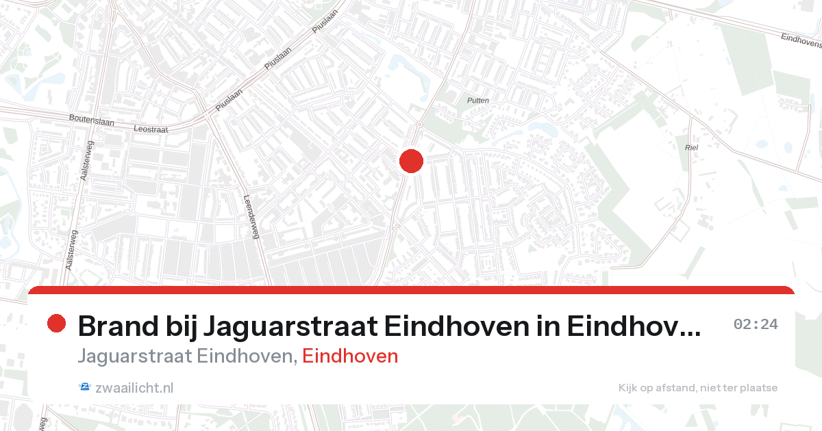 Brand bij Jaguarstraat Eindhoven in Eindhoven — 28 aug 2026