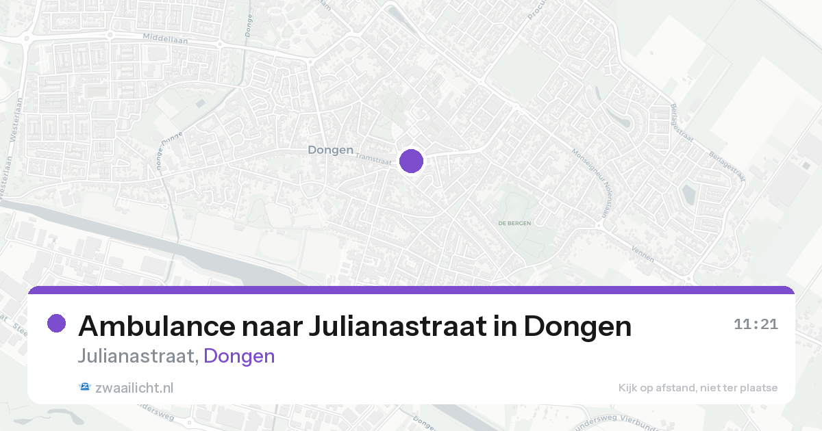 Ambulance naar Julianastraat in Dongen — 15 aug 2026