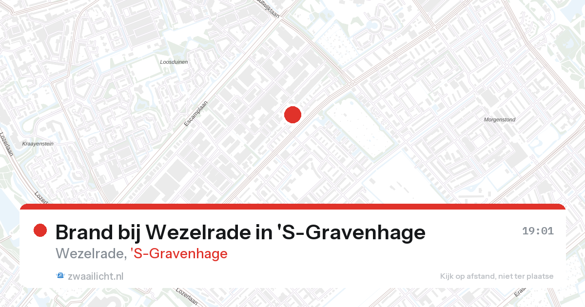 Brand bij Wezelrade in 'S-Gravenhage — 28 aug 2026
