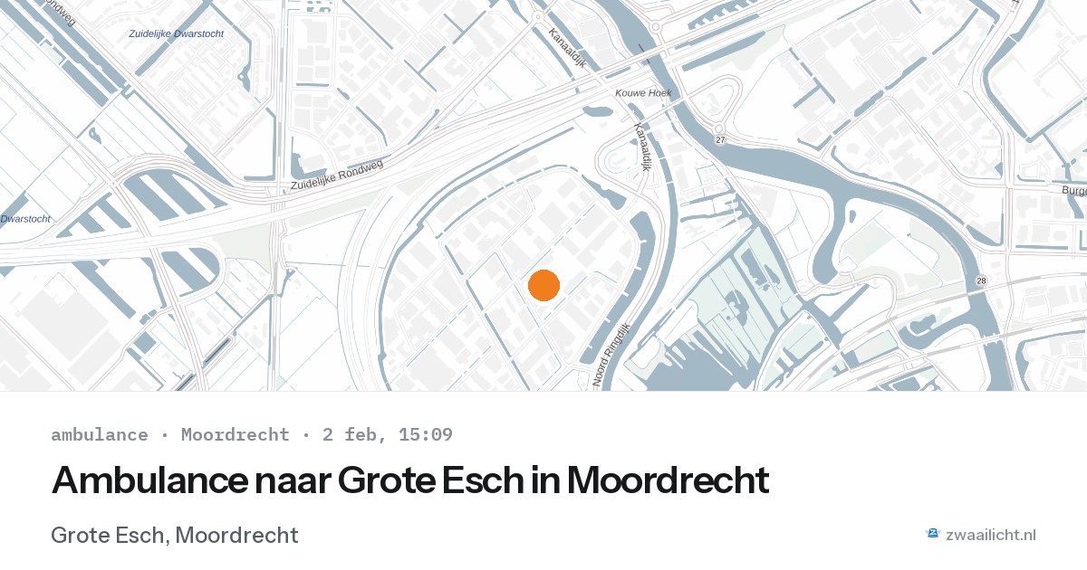 Ambulance naar Grote Esch in Moordrecht — 2 feb 2026