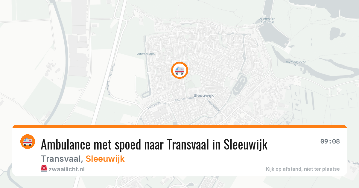 Ambulance met spoed naar Transvaal in Sleeuwijk — 10 aug 2026