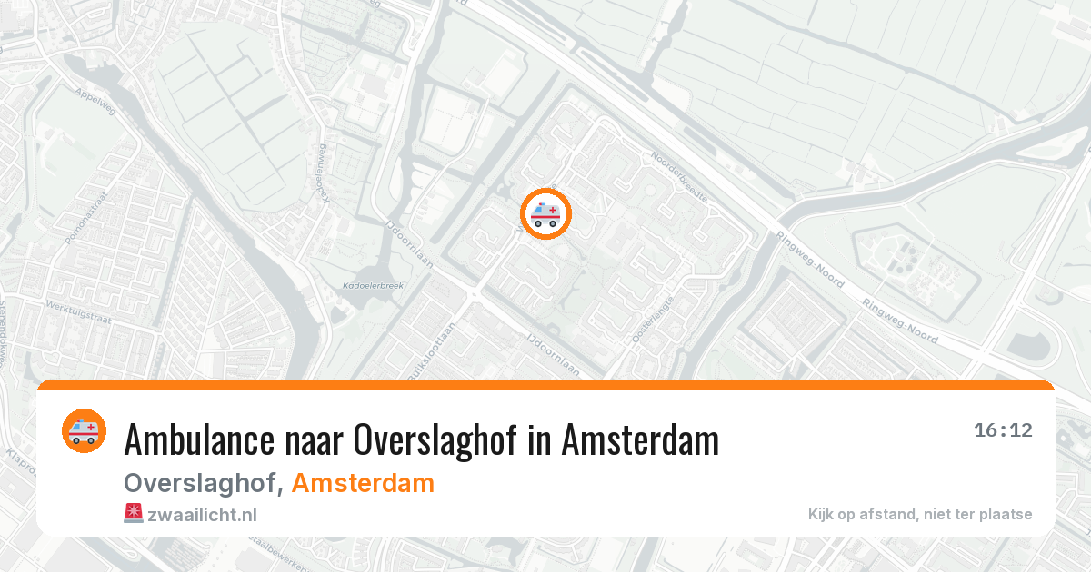 Ambulance naar Overslaghof in Amsterdam — 29 jul 2026