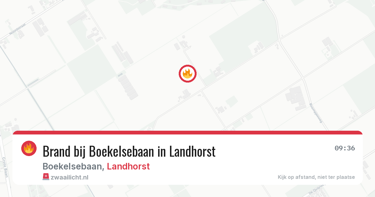Brand bij Boekelsebaan in Landhorst — 11 aug 2026