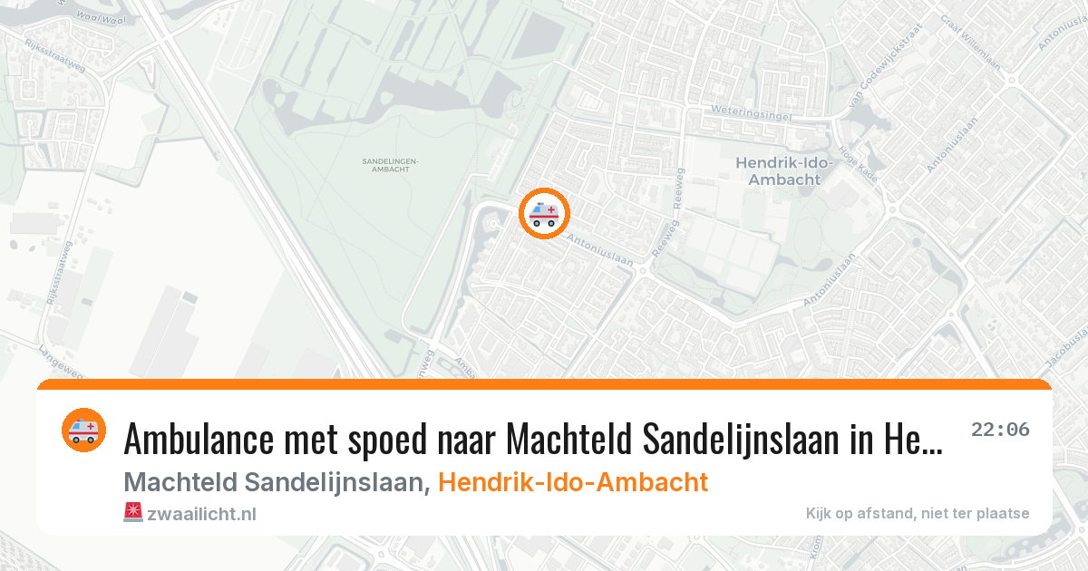 Ambulance met spoed naar Machteld Sandelijnslaan in Hendrik-Ido-Ambacht — 25 jun 2026
