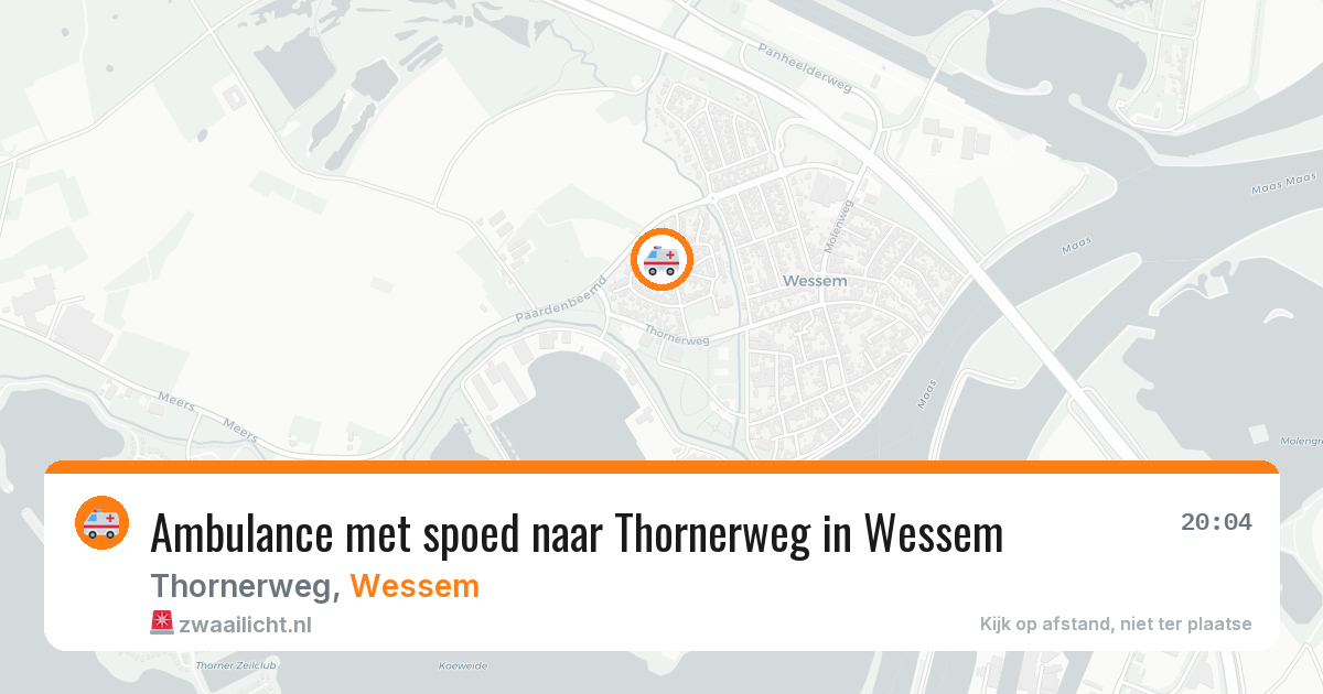 Ambulance met spoed naar Thornerweg in Wessem — 21 feb 2026