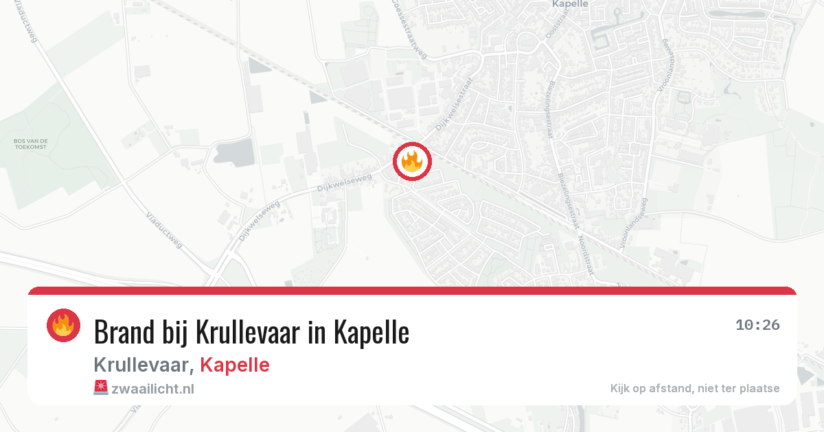 Brand bij Krullevaar in Kapelle — 18 mei 2026