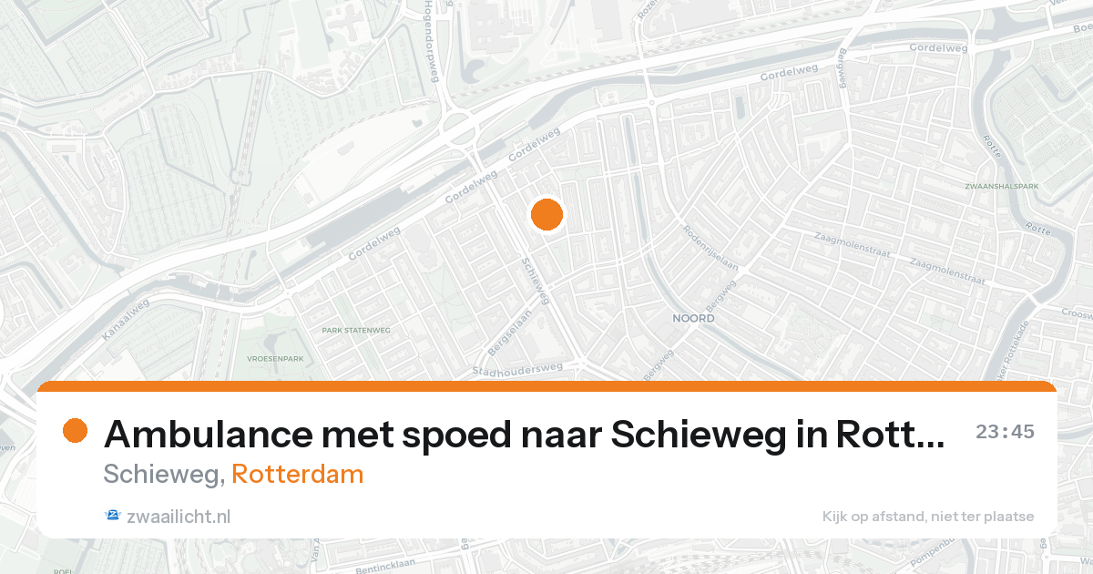Ambulance met spoed naar Schieweg in Rotterdam — 21 aug 2026