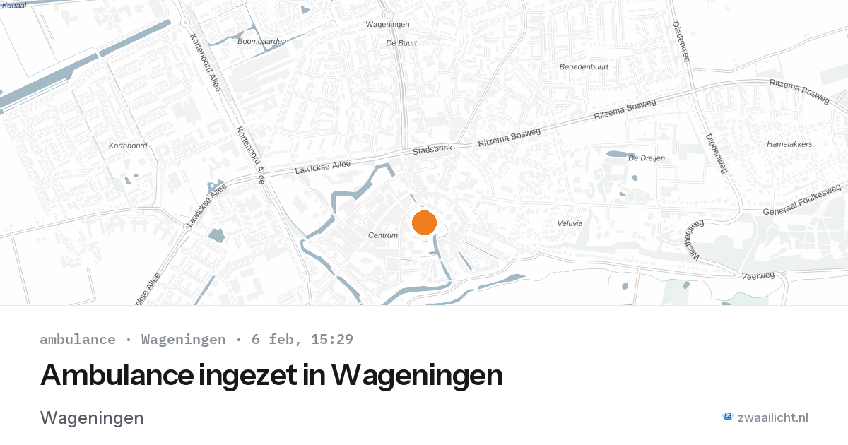 Ambulance ingezet in Wageningen — 6 feb 2026