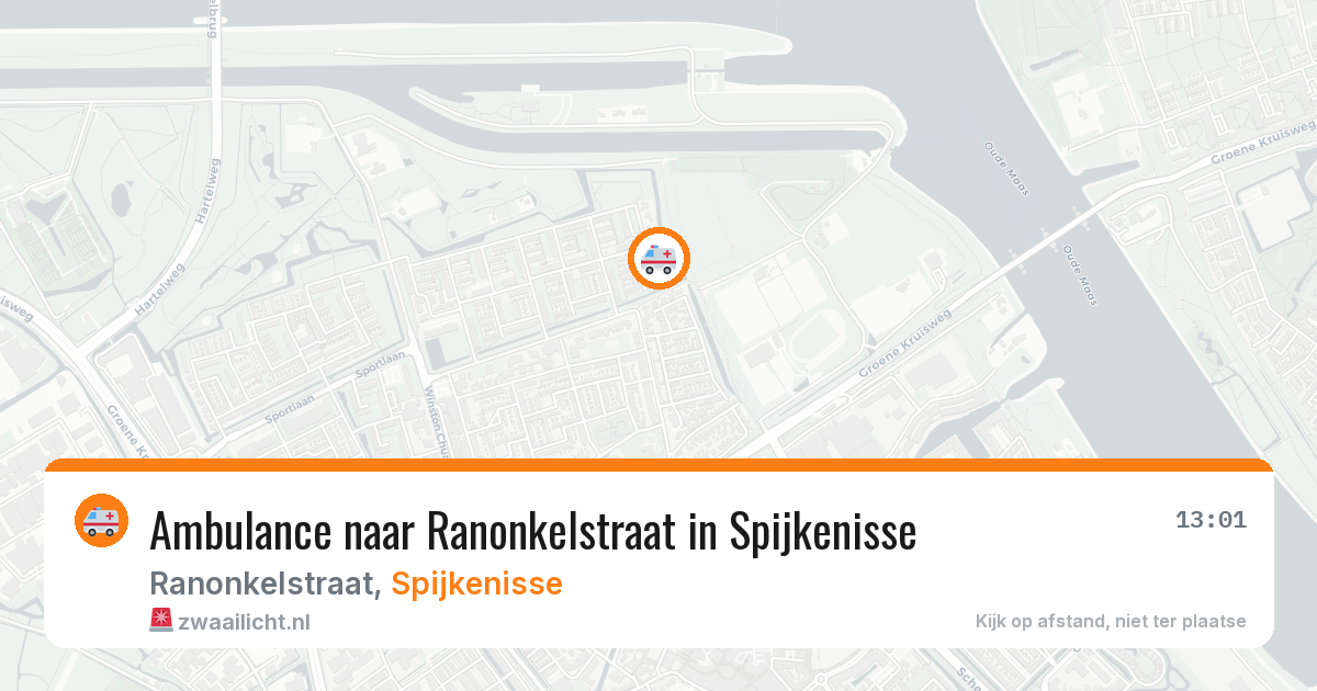 Ambulance naar Ranonkelstraat in Spijkenisse — 7 aug 2026