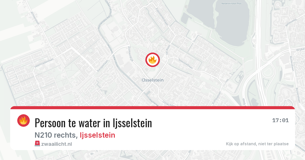 Persoon te water in Ijsselstein — 22 mei 2026