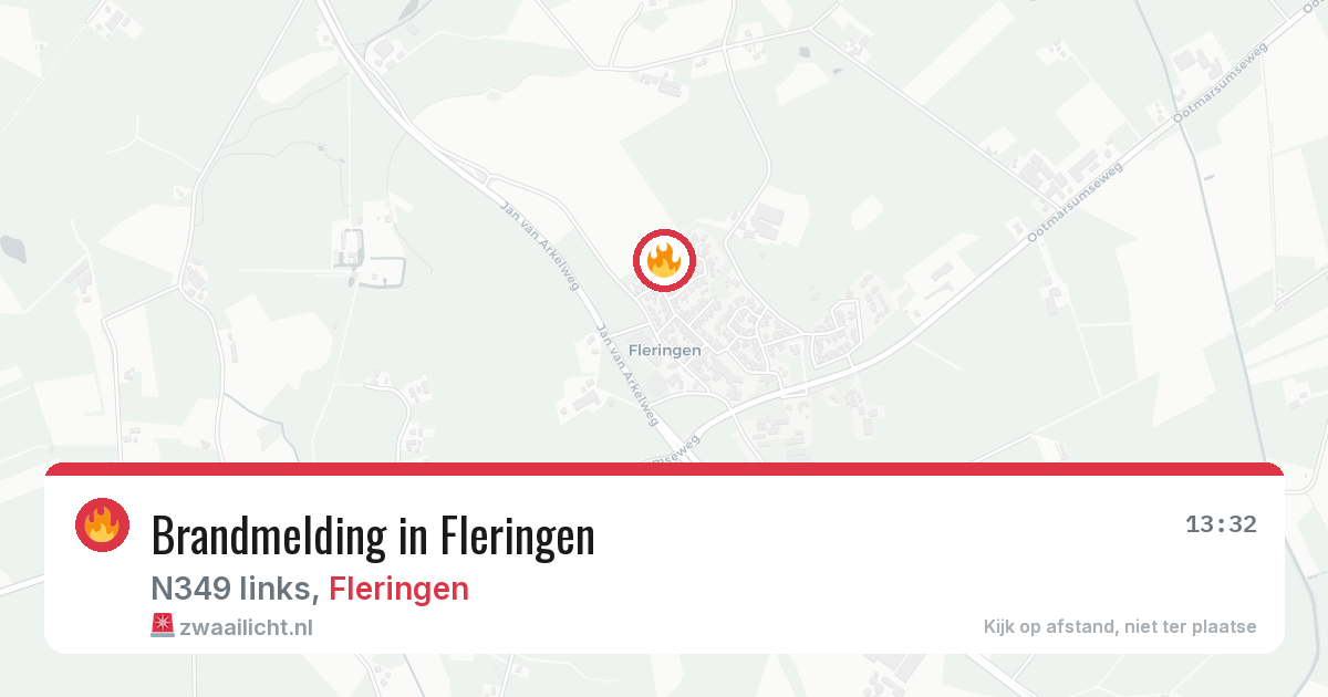Brandmelding in Fleringen — 26 apr 2026