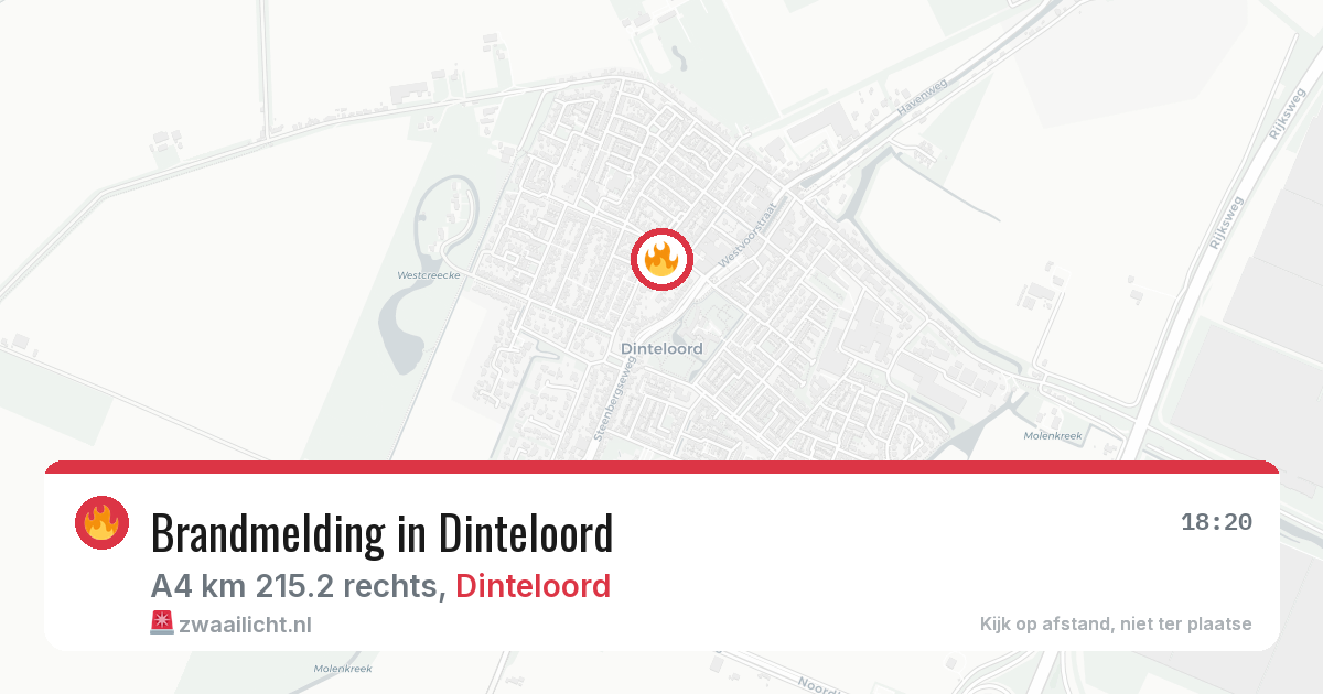 Brandmelding in Dinteloord — 22 jun 2026
