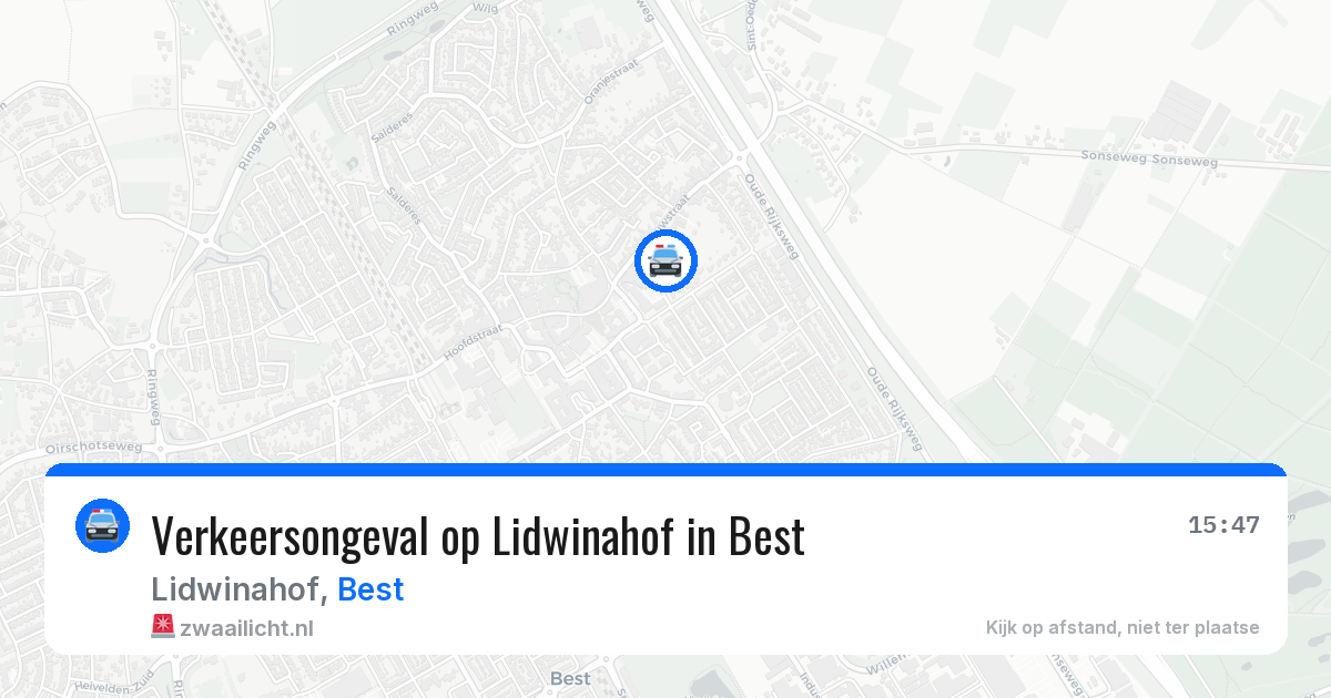 Verkeersongeval op Lidwinahof in Best — 22 jun 2026