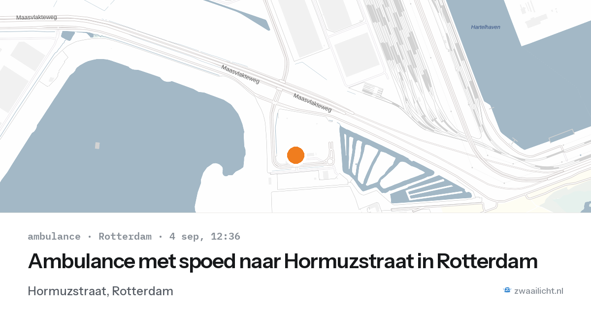 Ambulance met spoed naar Hormuzstraat in Rotterdam — 4 sep 2026