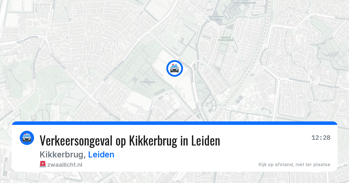Verkeersongeval op Kikkerbrug in Leiden — 1 jul 2026