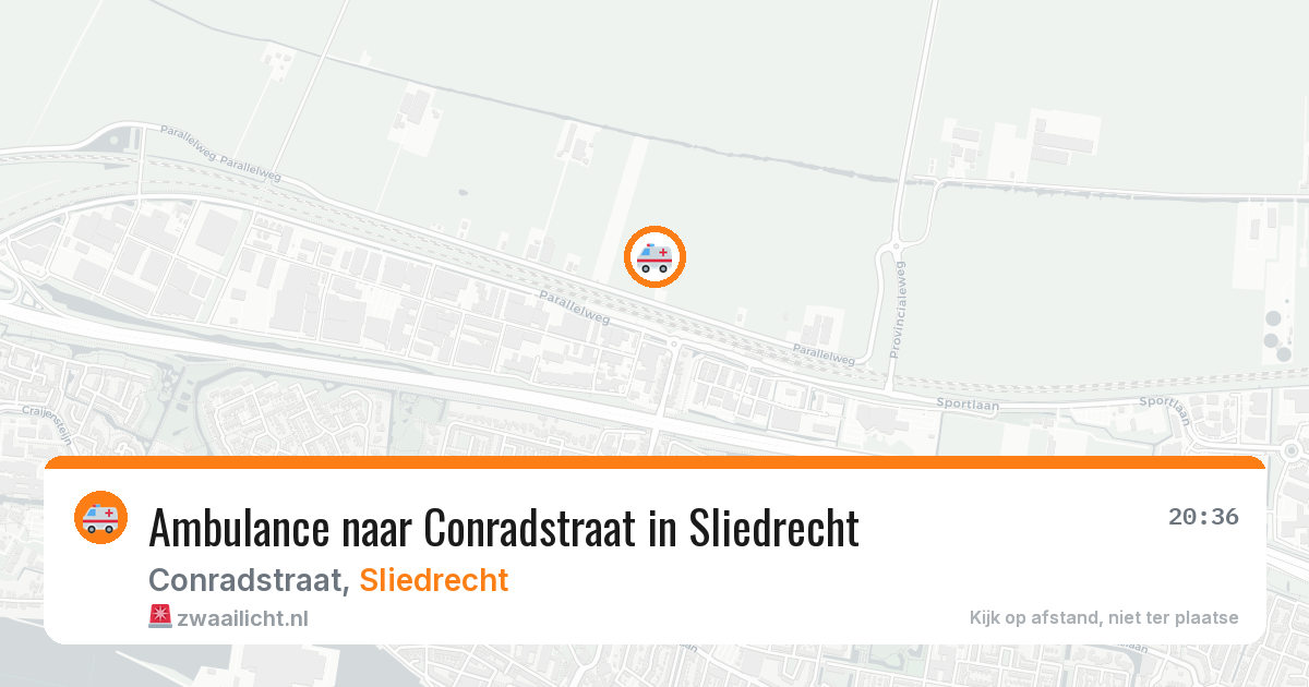 Ambulance naar Conradstraat in Sliedrecht — 6 jul 2026