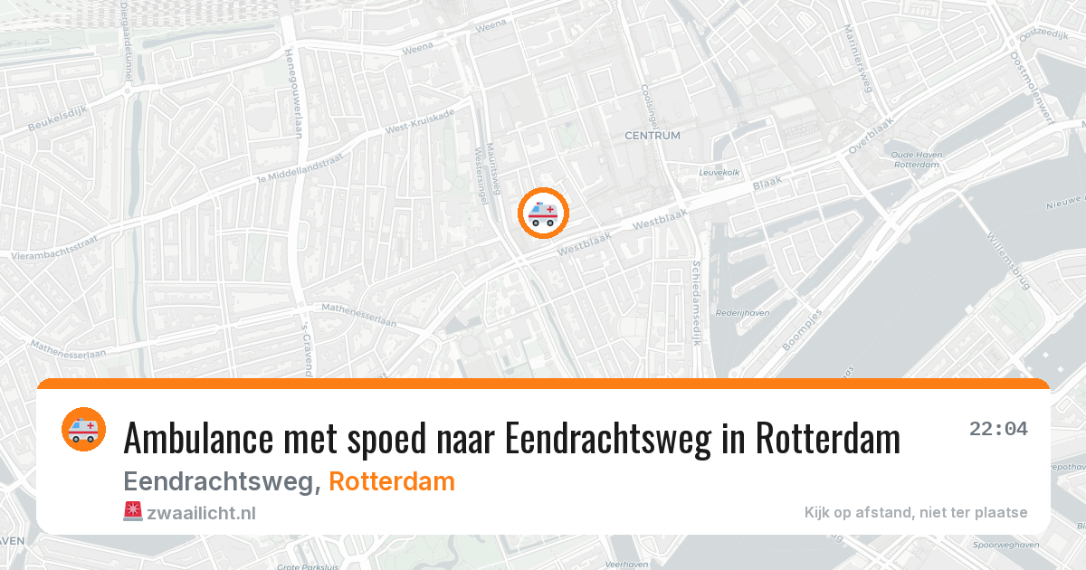 Ambulance met spoed naar Eendrachtsweg in Rotterdam — 28 mrt 2026