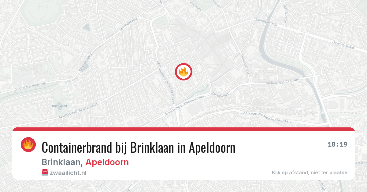 Containerbrand bij Brinklaan in Apeldoorn — 24 jun 2026