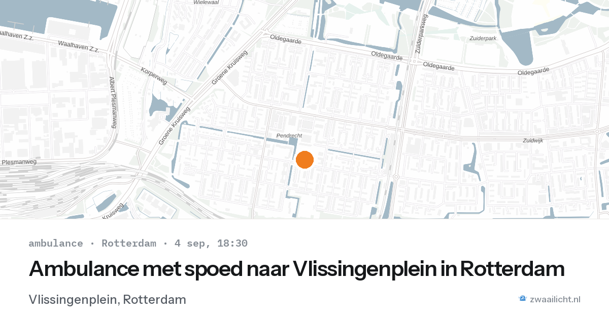 Ambulance met spoed naar Vlissingenplein in Rotterdam — 4 sep 2026