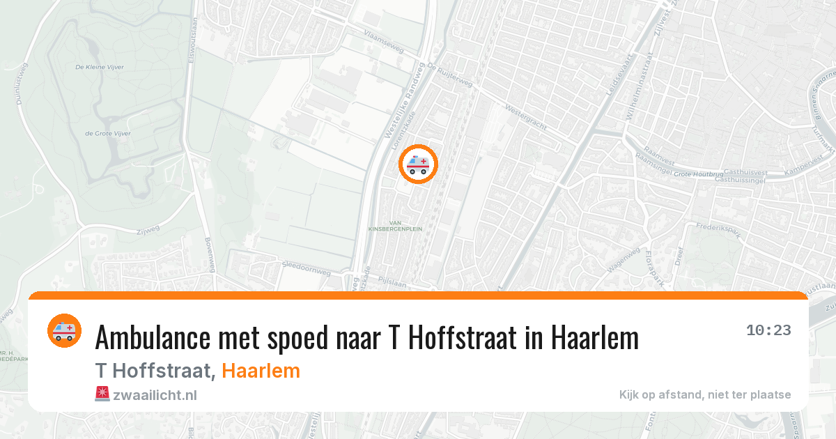 Ambulance met spoed naar T Hoffstraat in Haarlem — 25 apr 2026